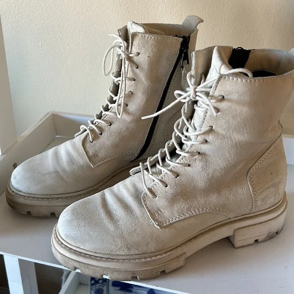MJUS lace up ankle boots offwhite size 36 - Picture 7 of 13